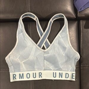 Under Armour Women's Light Blue Patterned Sports Bra